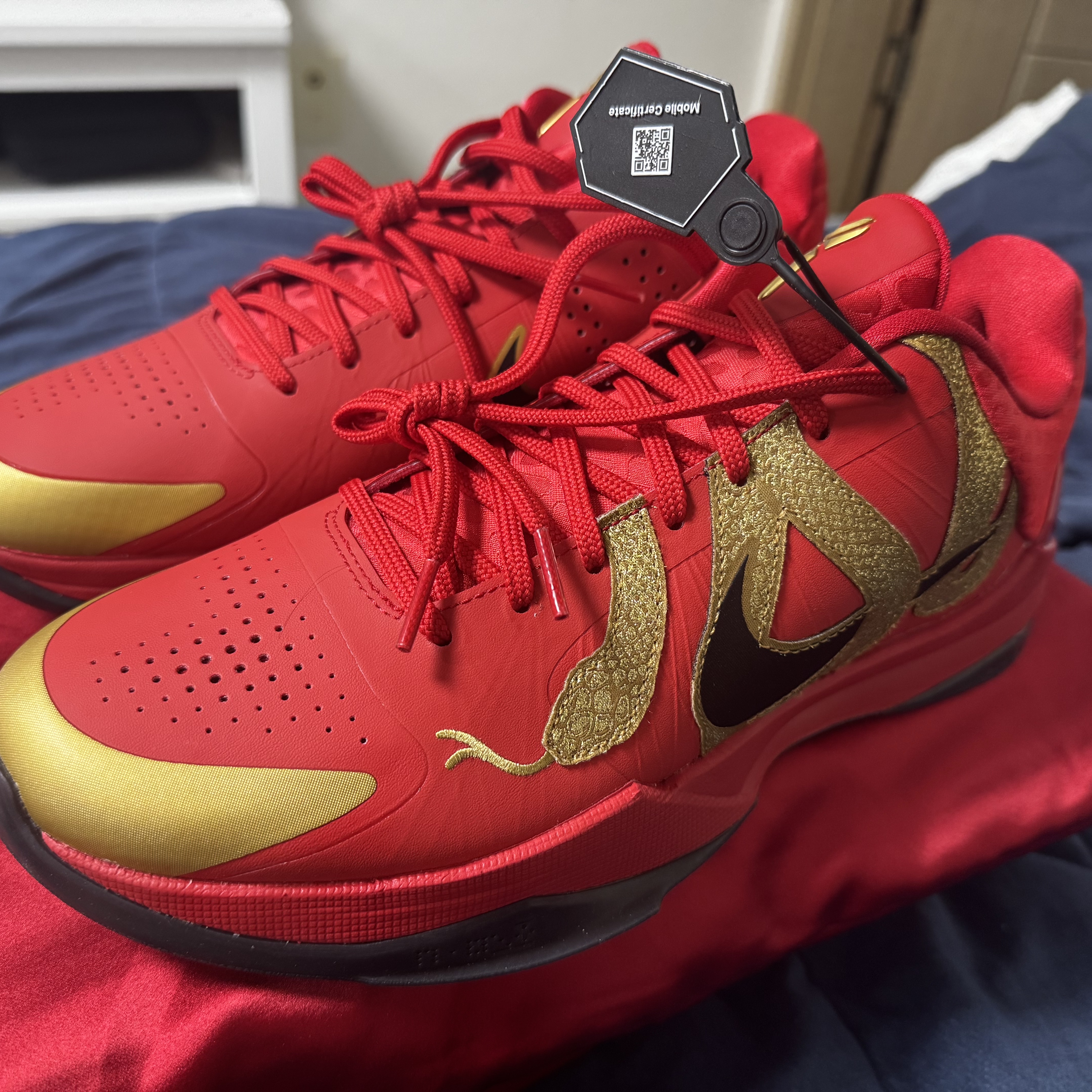 Nike Kobe 5 Protro Year of the Mamba University Red 착용 스타일 - 1