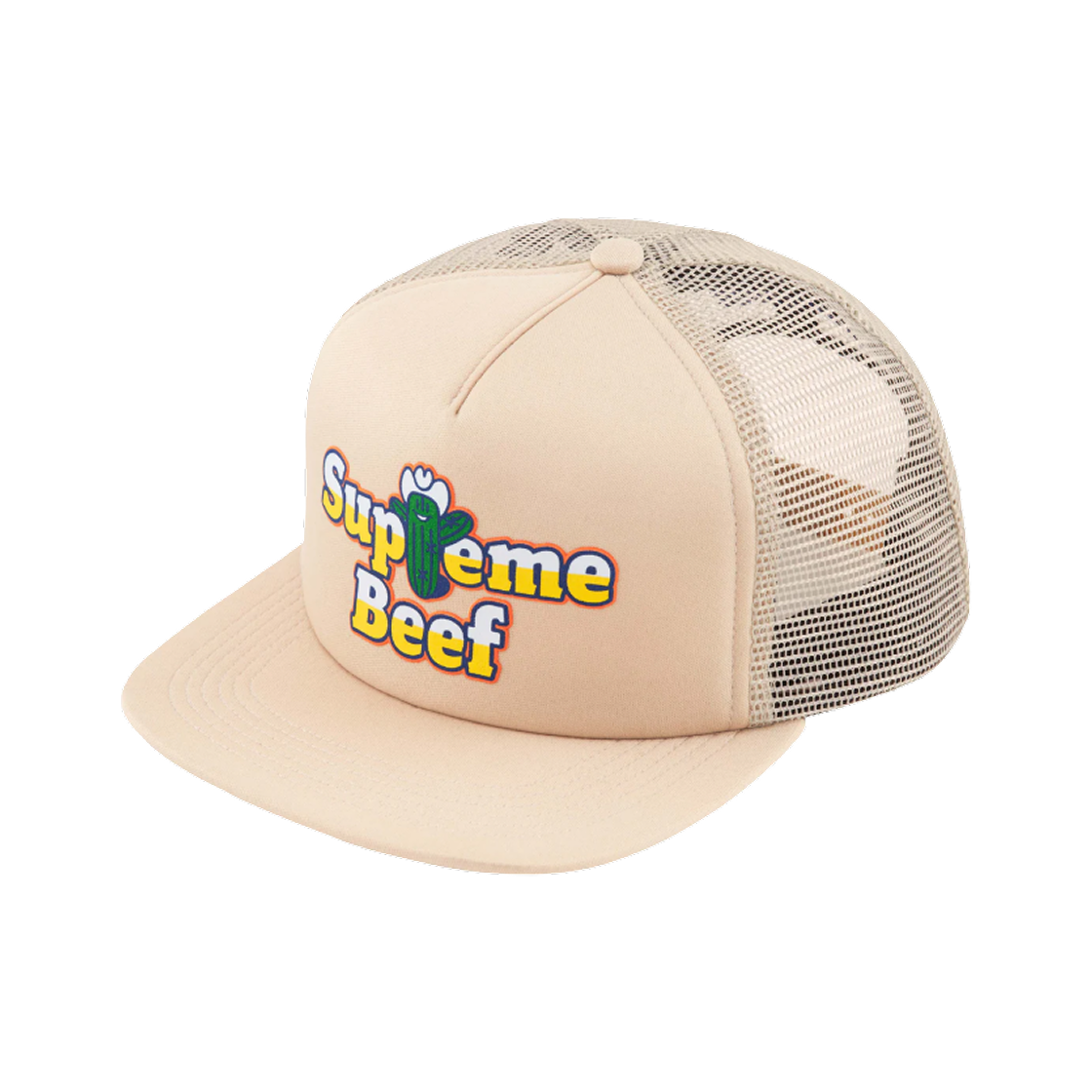 - Supreme Beef Mesh Back 5-Panel Tan - 25SS