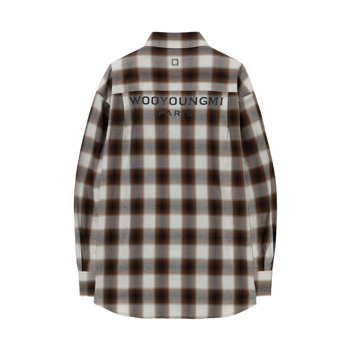 우영미 코튼 백로고 체크 셔츠 민트 - 25FW(Wooyoungmi Cotton Back Logo Check Shirt Mint - 25FW) - 2