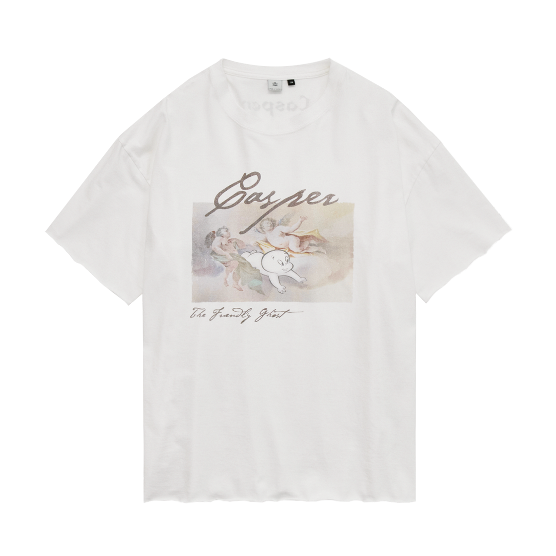 폴리테루 x 캐스퍼 1/2 슬리브 '히스토리' 로우 컷 유즈드 화이트(Polyteru x Casper 1/2 Sleeves 'History' Raw Cut Used White) - 1