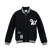 Wooyoungmi Varsity Zip Up Cardigan Black - 25SS