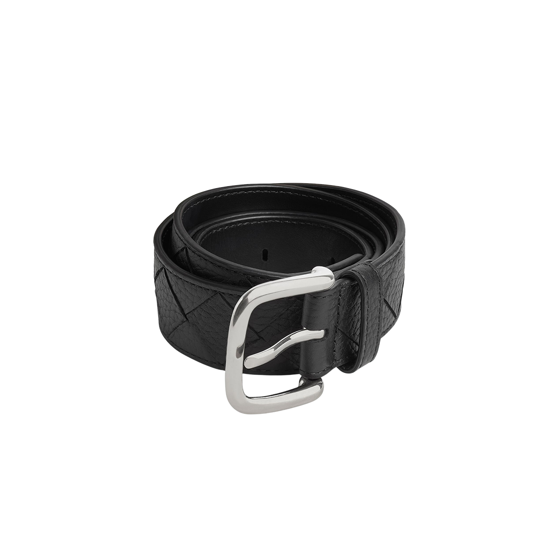 보테가 베네타 인트레치아토 토뤼옹 벨트 블랙(Bottega Veneta Intrecciato Taurillon Belt Black)