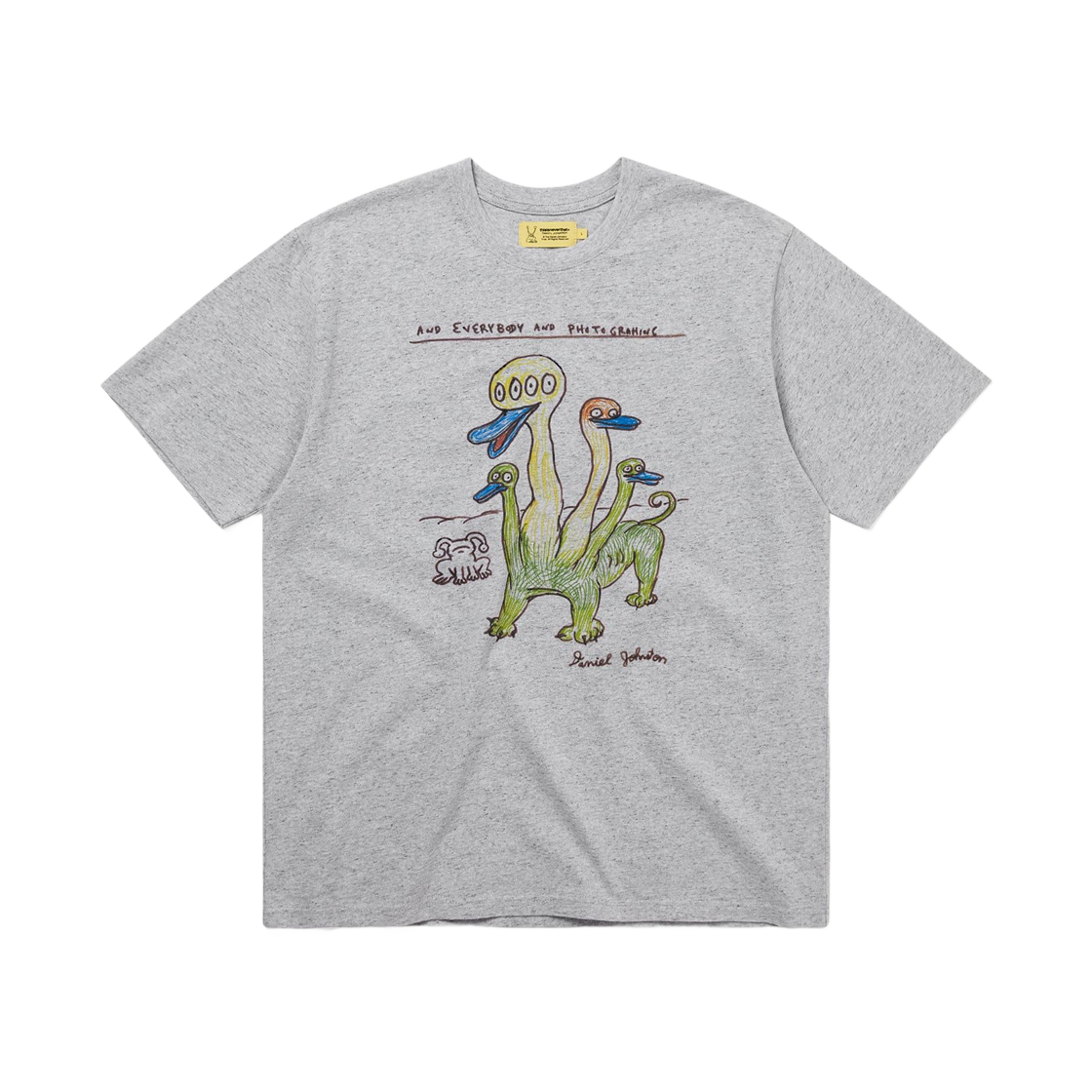 디스이즈네버댓 x 다니엘 존스턴 덕 티셔츠 헤더 그레이(Thisisneverthat x Daniel Johnston Duck T-Shirt Heather Grey) - 1