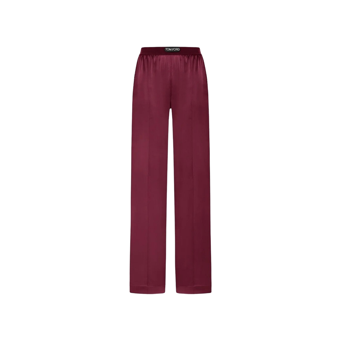 PAW397-FAX881-GV481 (W) Tom Ford Stretch Silk Straight Pants Deep Plum