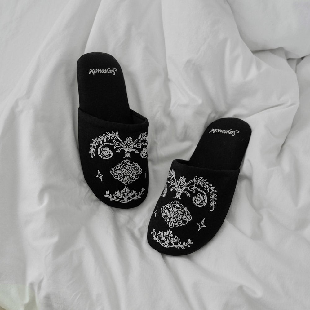 _SAYTOUCHE112_1 Say Touche Doodle Persian Room Shoes Black - #2