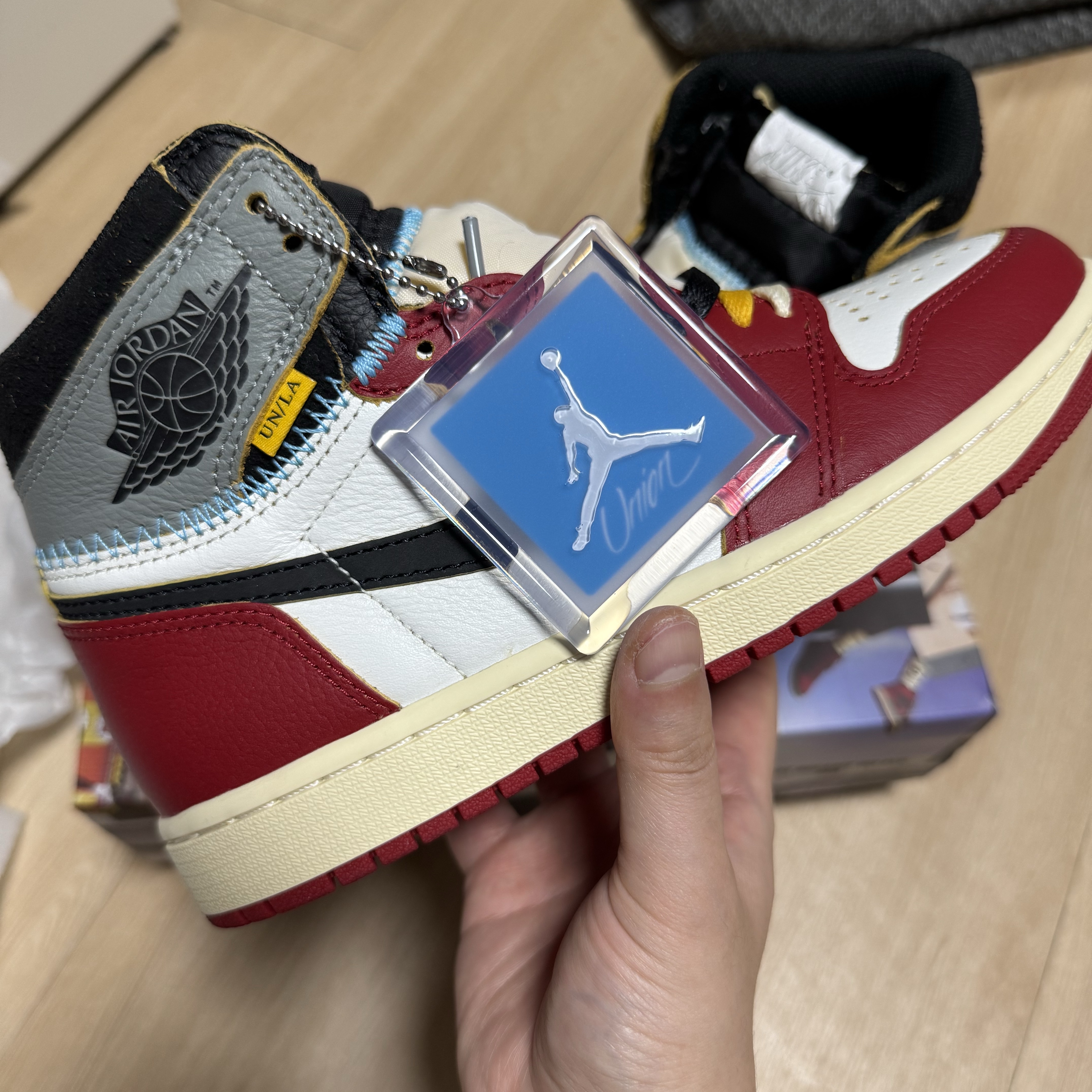Jordan 1 x Union Retro High OG Chicago Shadow 착용 스타일 - 2
