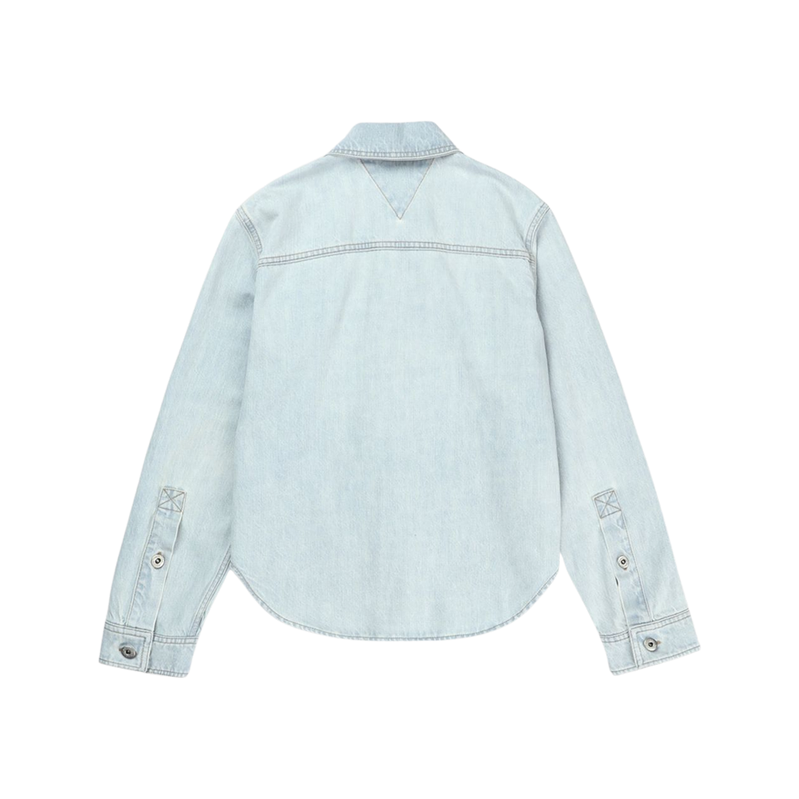 (W) 보테가 베네타 엑스트라 블리치 데님 셔츠 라이트 블루((W) Bottega Veneta Extra Bleached Denim Shirt Light Blue) - 2