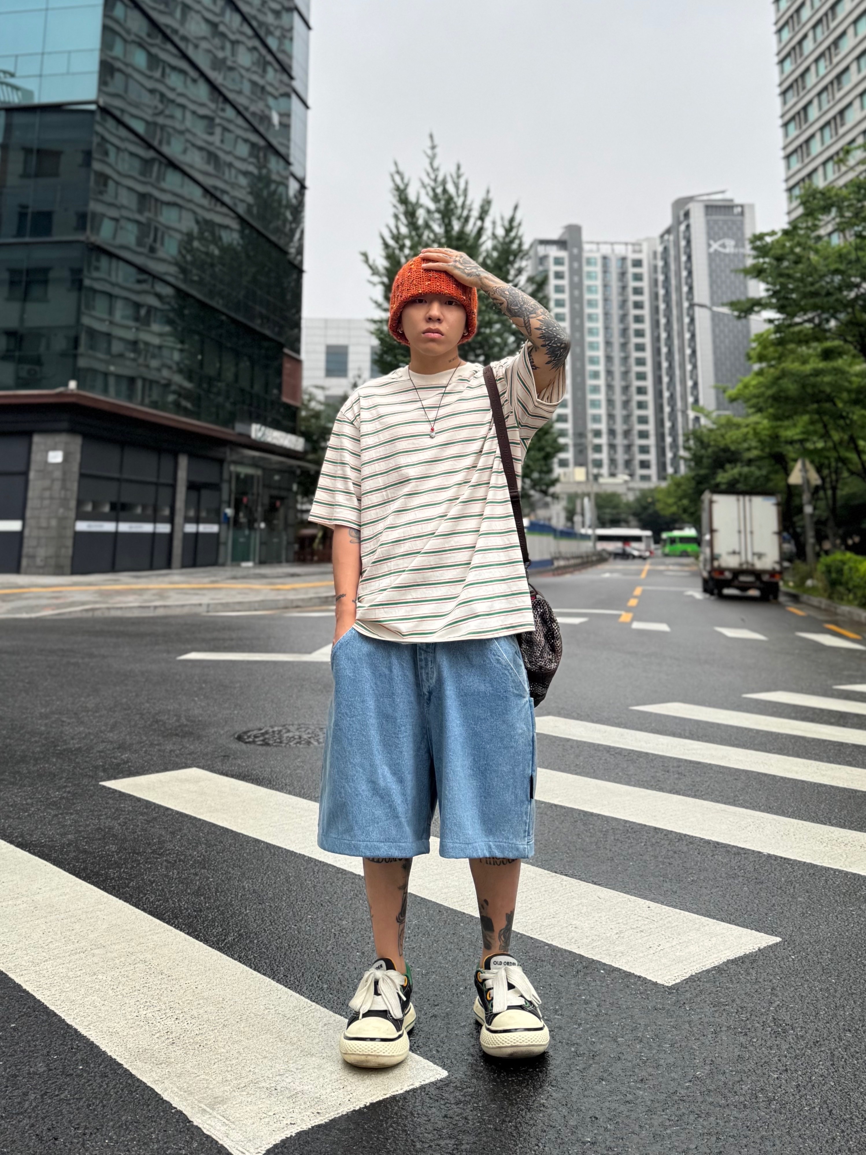 Supreme Mesh Mini Duffle Bag Truetimber Kanati Camo - 25SS 착용 스타일 - 2