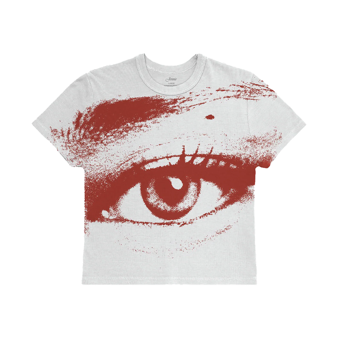 제니 루비 레드 아이 베이비 티셔츠 화이트(Jennie Ruby Red Eye Baby T-Shirts White) - 1