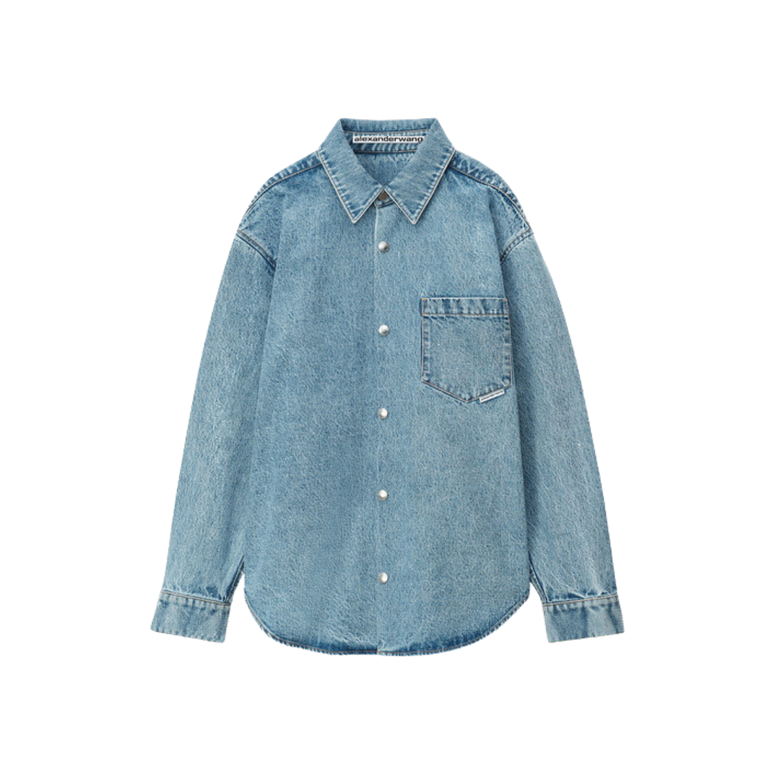 (W) 알렉산더 왕 데님 셔츠 빈티지 라이트 인디고((W) Alexander Wang Denim Shirt Vintage Light Indigo)