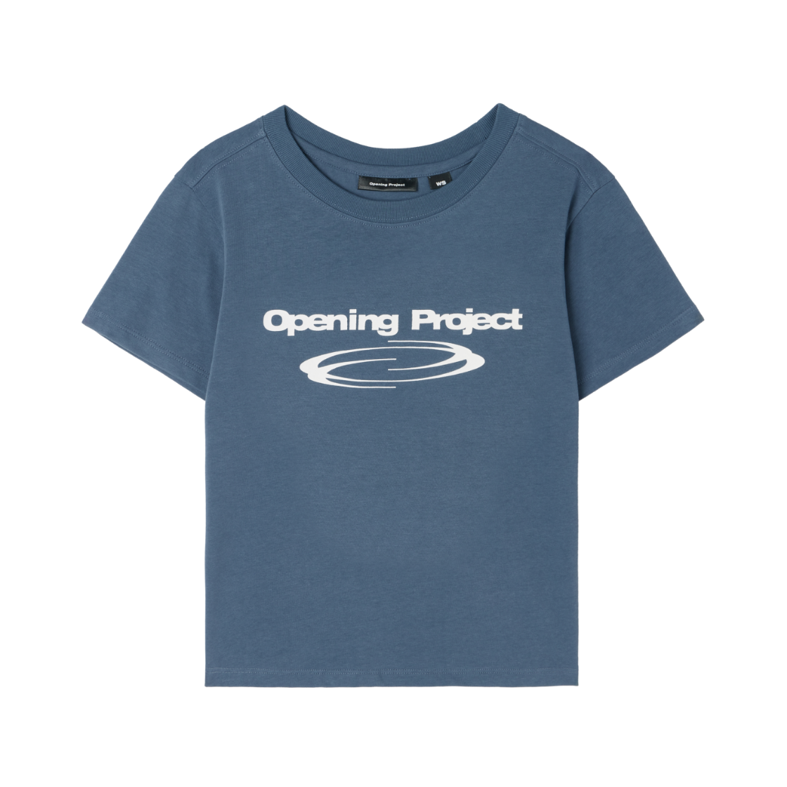 오프닝프로젝트 W OPP 로고 티셔츠 블루 그레이 | Opening