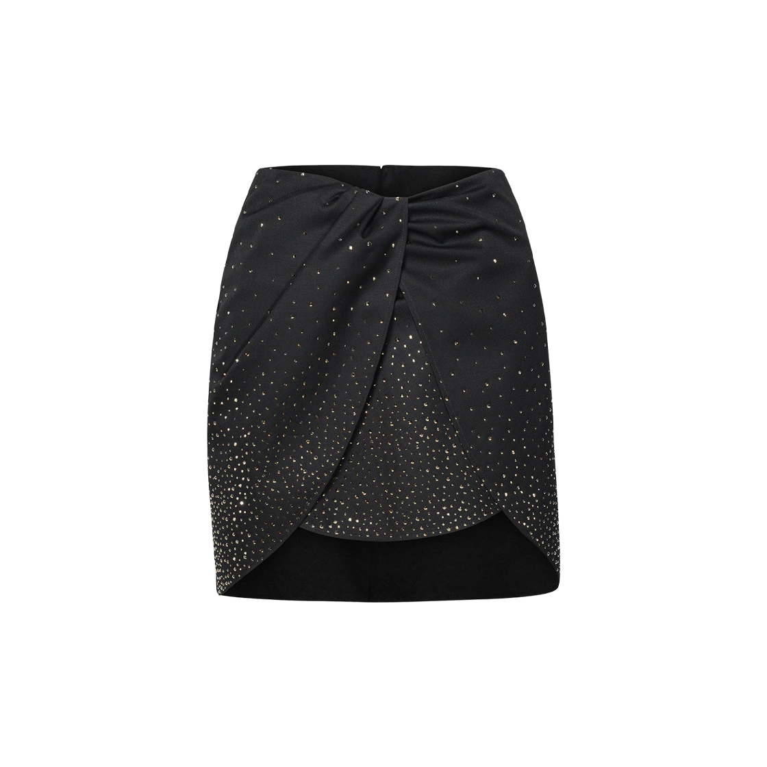 (W) 오프화이트 엠벨리시드 플리츠 스커트 블랙((W) Off-White Embellished Pleats Skirt Black)