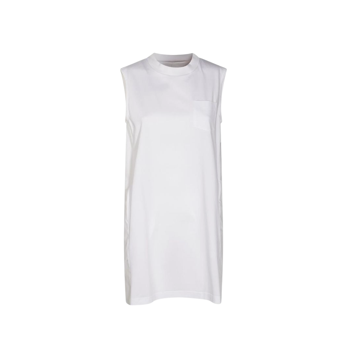 25-07768-101 (W) Sacai Cotton Mini Dress White