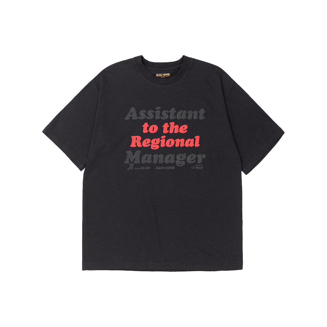 AB25SSUHE004BK ABO Assistant Tee Dark Dusty Bk