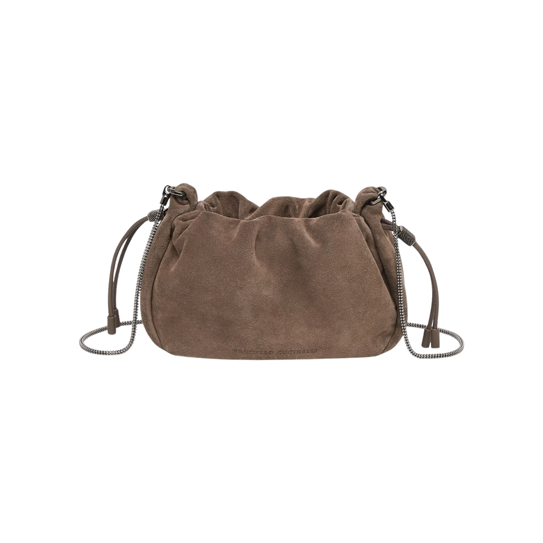 MBHID2667-C8187 Brunello Cucinelli Drawstring Shoulder Bag Brown