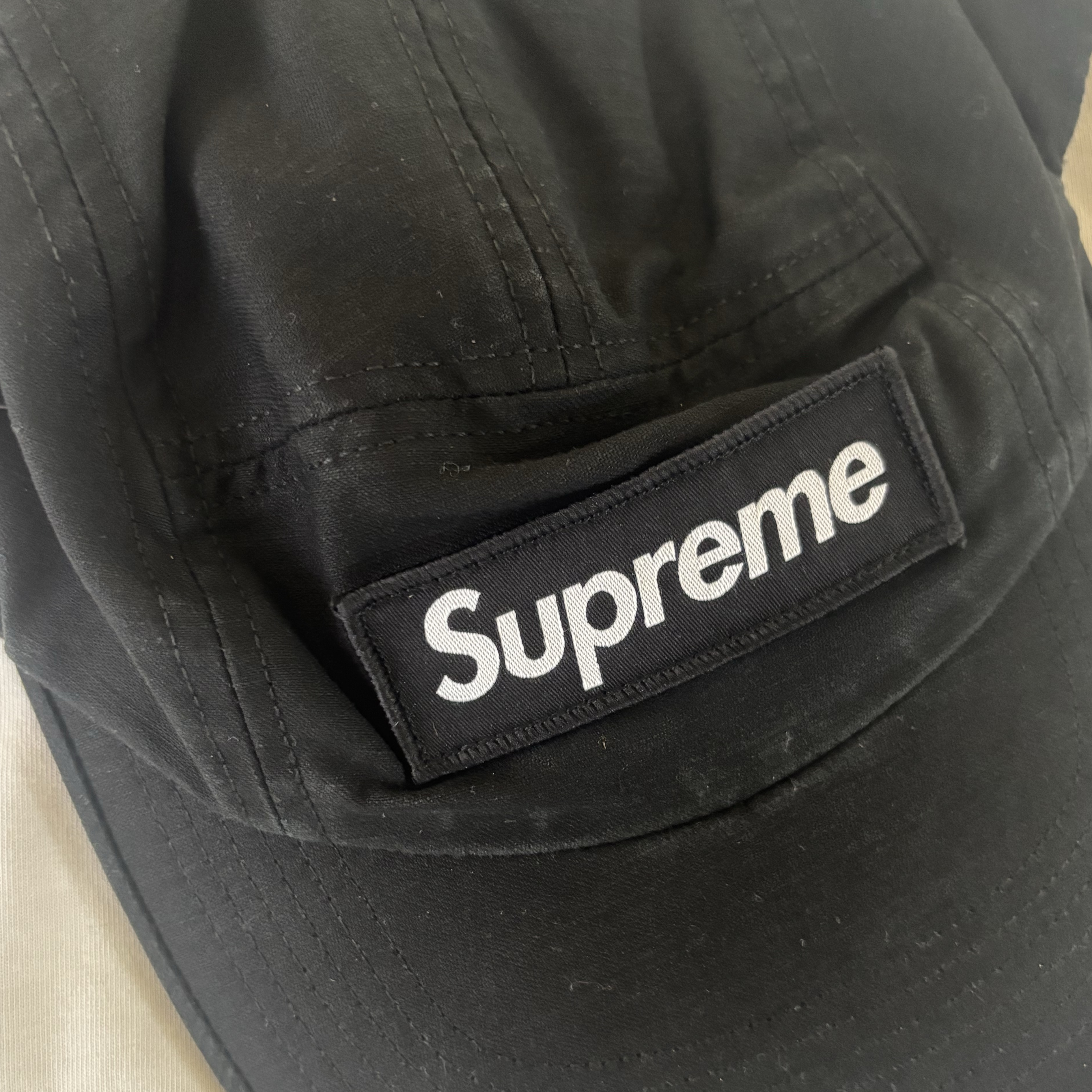 Supreme Military Camp Cap Black - 25SS 착용 스타일