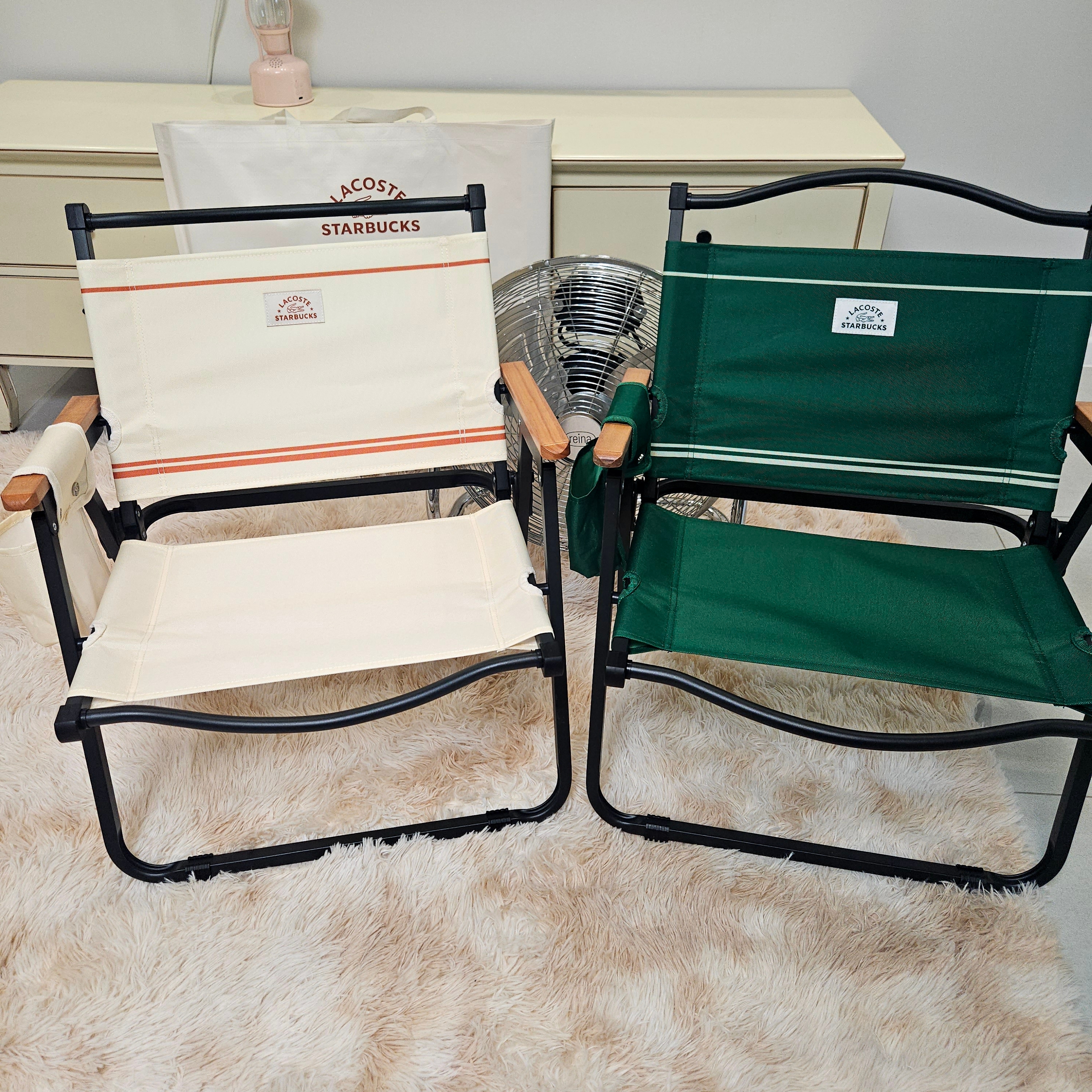 Starbucks x Lacoste Trent Towel Ivory, Starbucks x Lacoste Trent Towel Stripe 착용 스타일 - 4