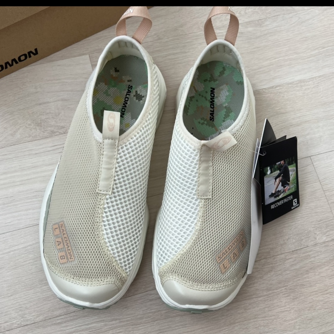 Salomon RX Moc Cottage Core Vanilla Ice Desert Sage 착용 스타일