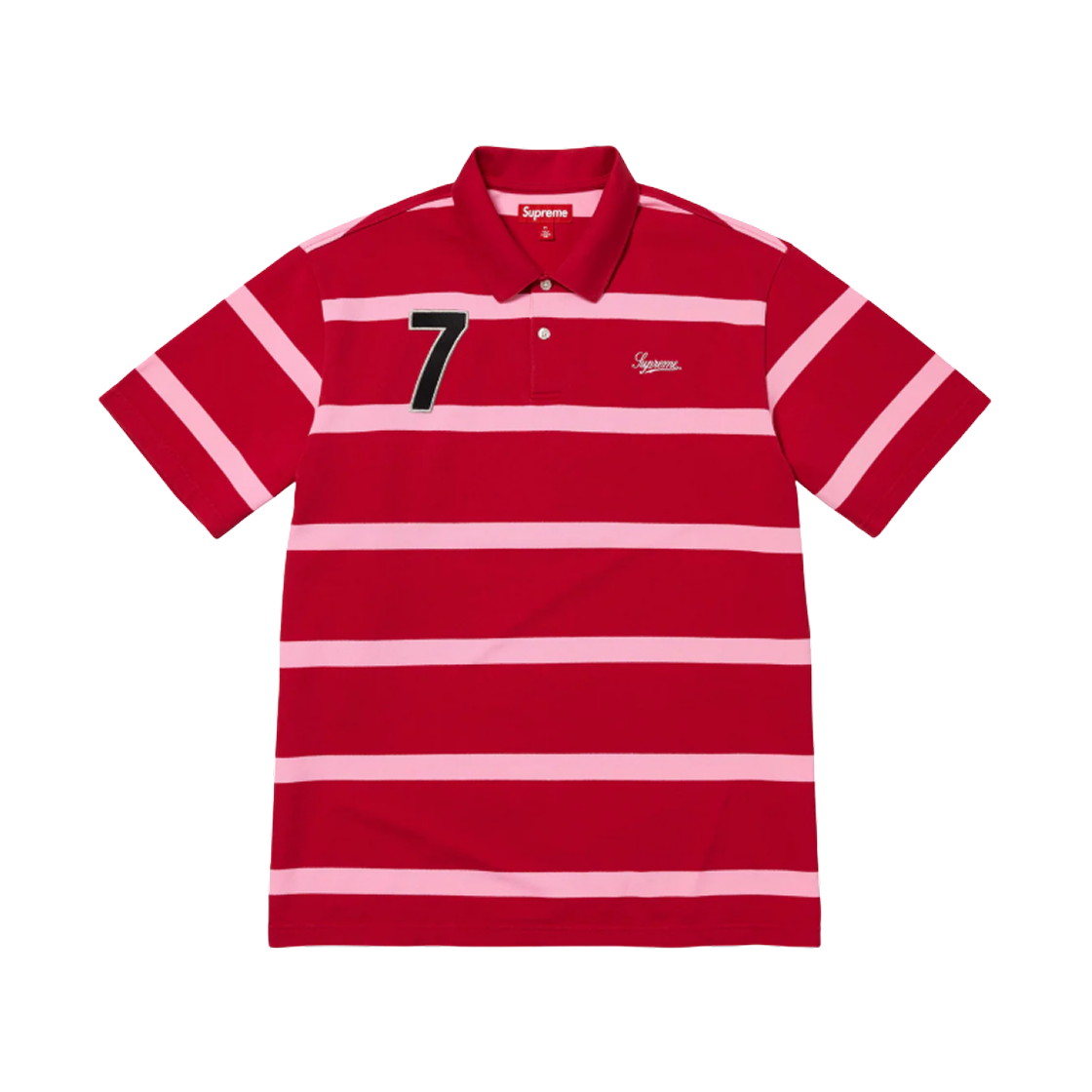 슈프림 스트라이프 테리 숏슬리브 폴로 블랙 - 24SS | Supreme | KREAM