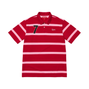 Supreme Cursive Polo Red Stripe - 25SS