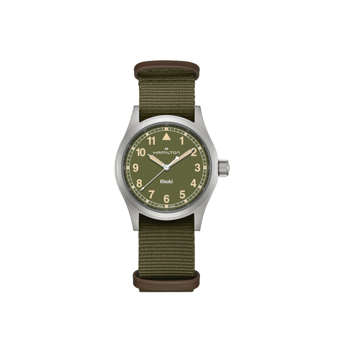 해밀턴 카키 필드 쿼츠 38mm 스테인리스 스틸 그린(Hamilton Khaki Field Quartz 38mm Stainless Steel Green)