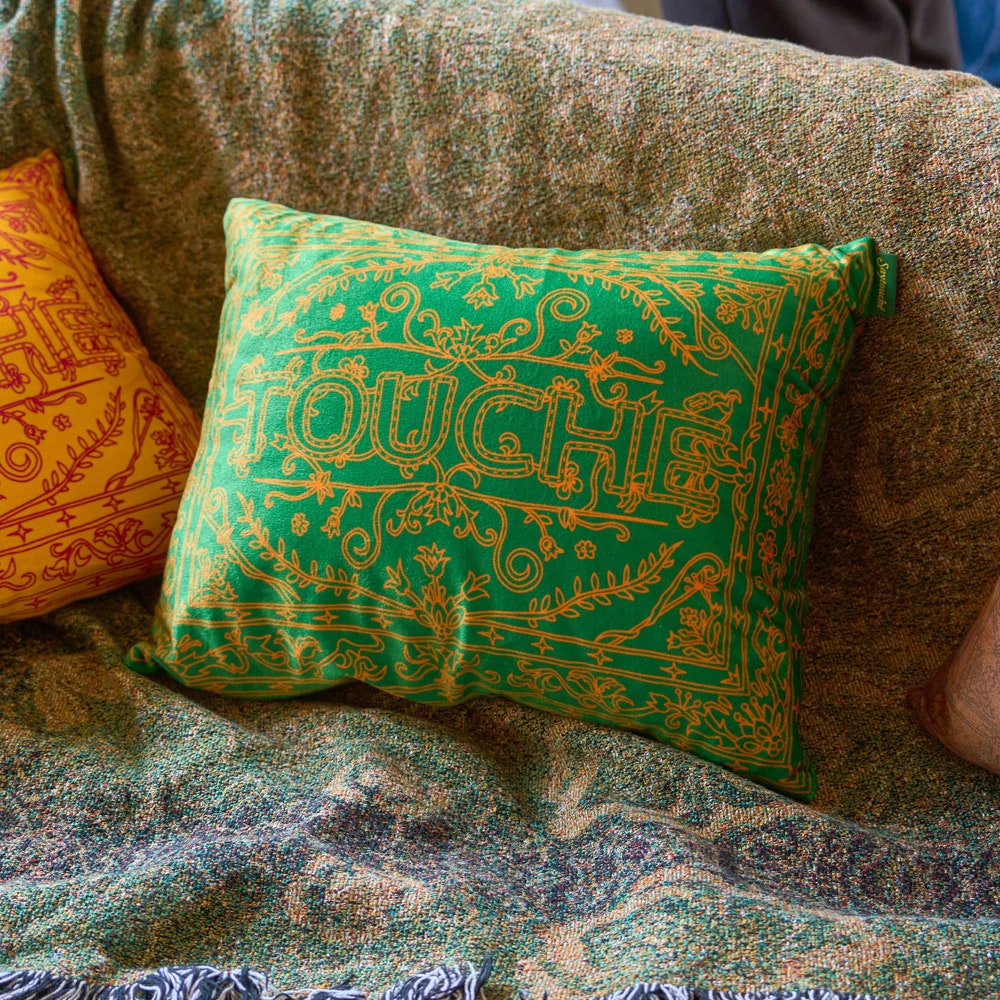 _SAYTOUCHE113 _1 Say Touche Doodle Persian Cushion Green - #2