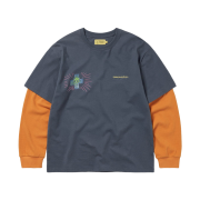 Thisisneverthat x Daniel Johnston Layered L/S T-Shirt Warm Blue