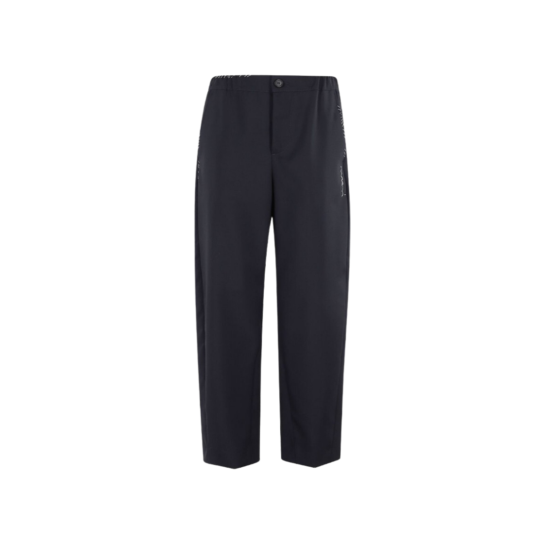 (W) 마르니 스티치 스트레이트 팬츠 블랙((W) Marni Stitch Straight Pants Black)