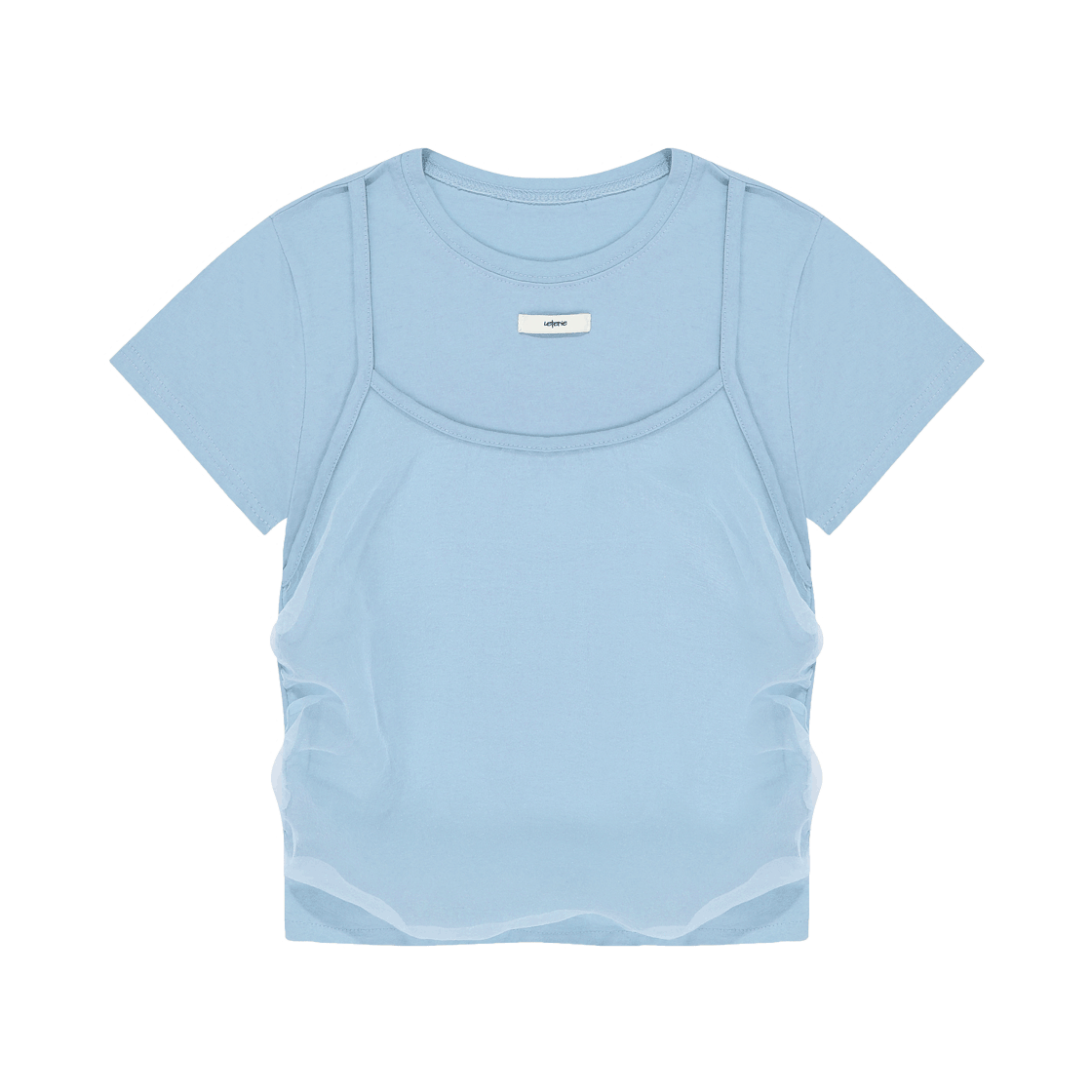 lr24su20 Leterie Bustier Layered T-shirt BLUE