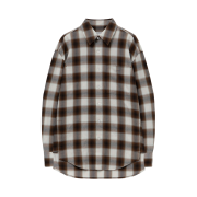 Wooyoungmi Cotton Back Logo Check Shirt Mint - 25FW