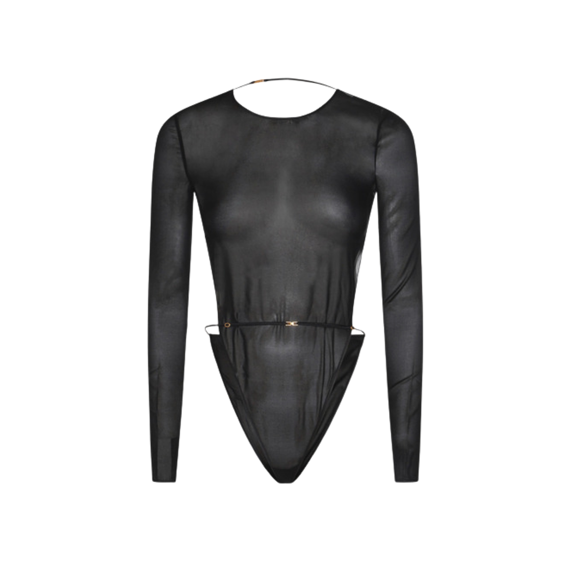 (W) 생로랑 조르제트 바디수트 블랙((W) Saint Laurent Georgette Bodysuit Black)