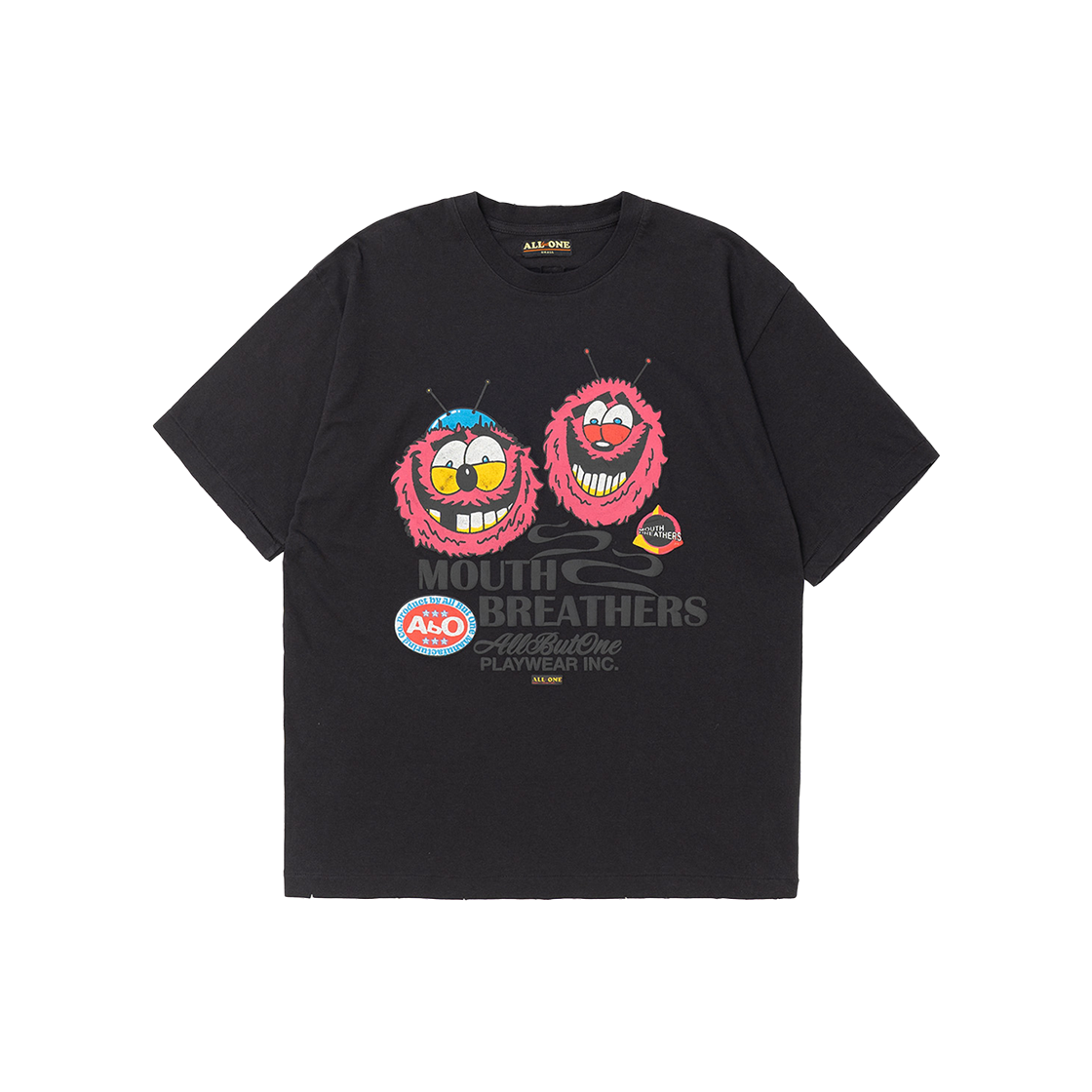 AB25SSUHE002BK ABO Mouth Breathers Tee Dark Dusty Bk