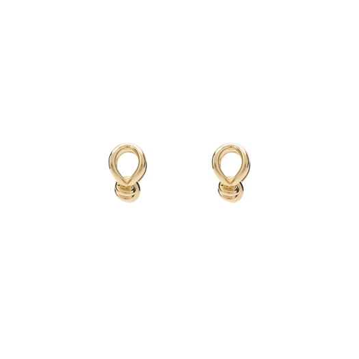 Bottega Veneta Knot Earrings Yellow Gold