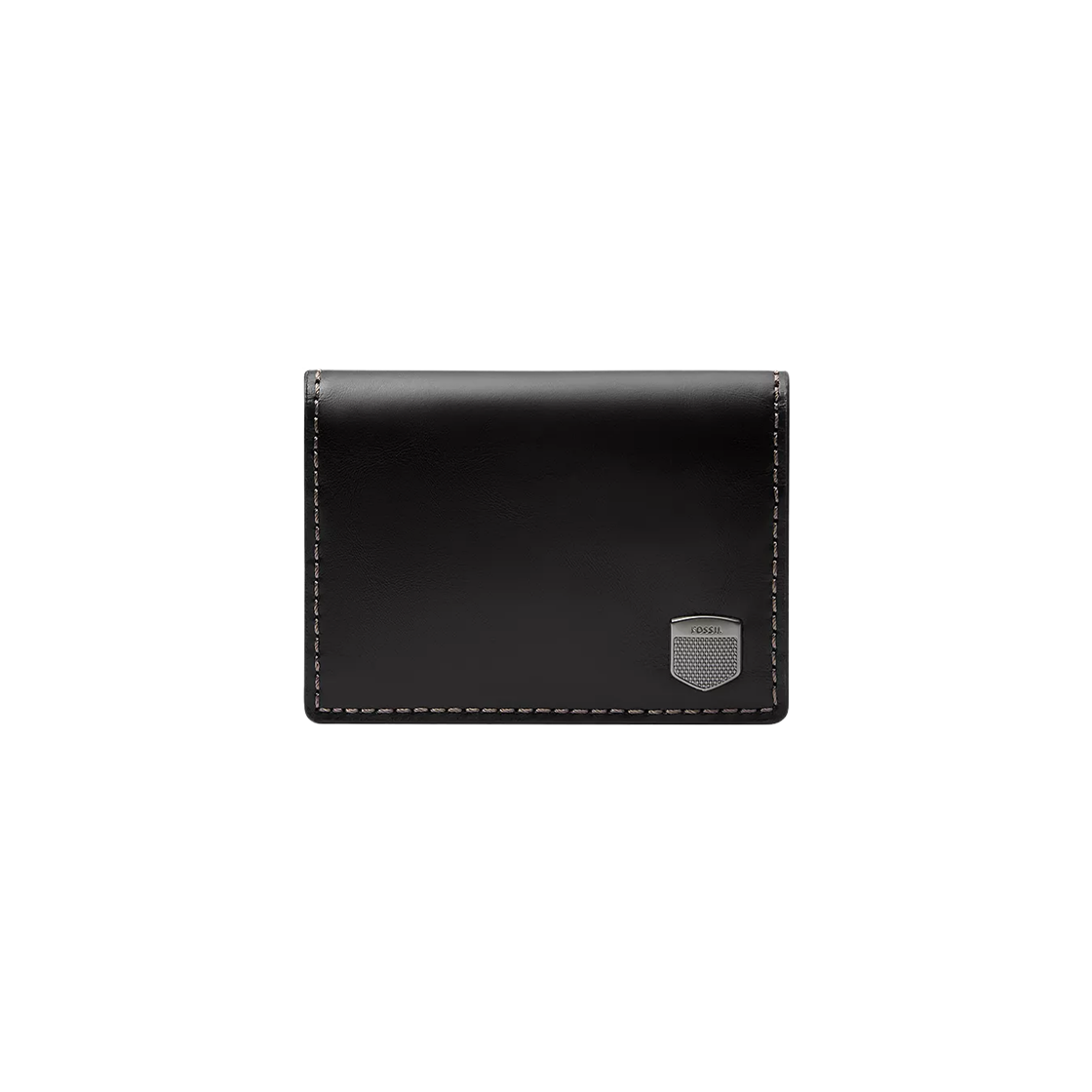 파슬 데릭 레더 RFID 라지 코인 포켓 바이폴드 지갑 블랙 | Fossil | KREAM