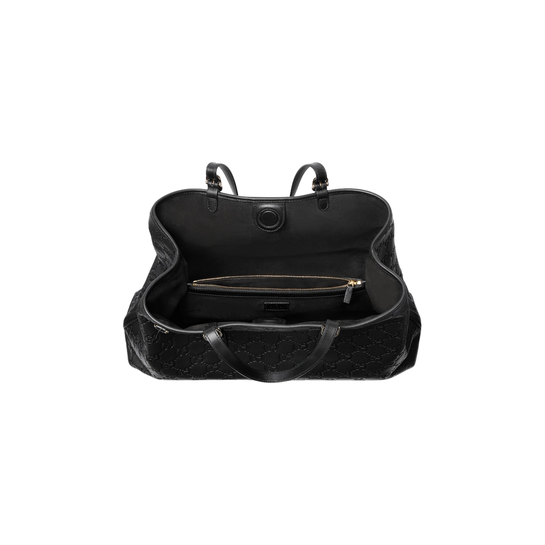 구찌 GG 엠블럼 라지 토트백 블랙 레더(Gucci GG Emblem Large Tote Bag Black Leather) - 3