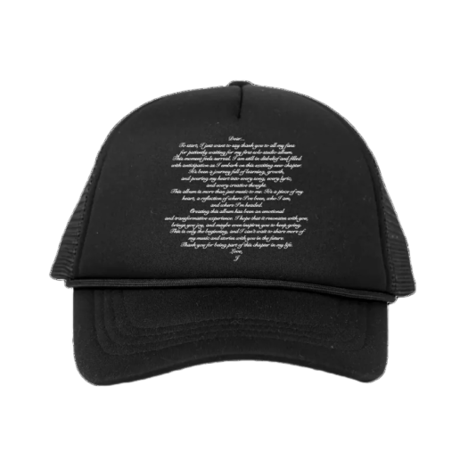 Jennie Thank You Hat Black