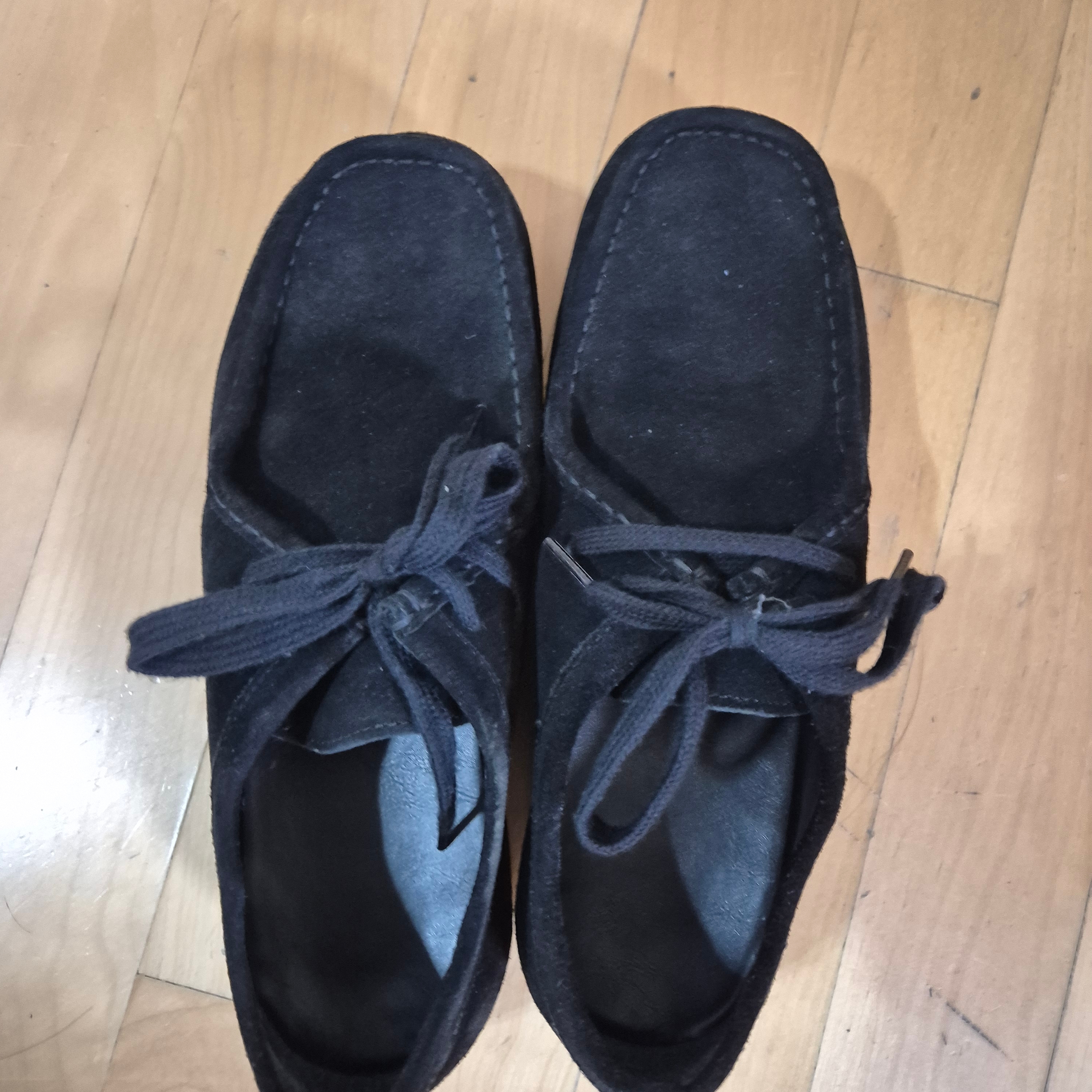 GU Real Leather Moccasin Shoes Black 착용 스타일