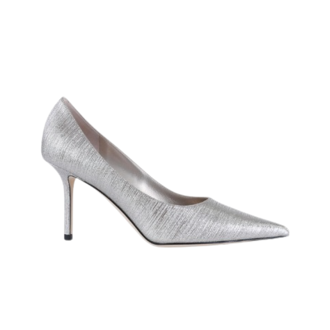 LOVE85IGQ110007 (W) Jimmy Choo Love 85 JC Emblem Pointed Suede Pumps Macaron