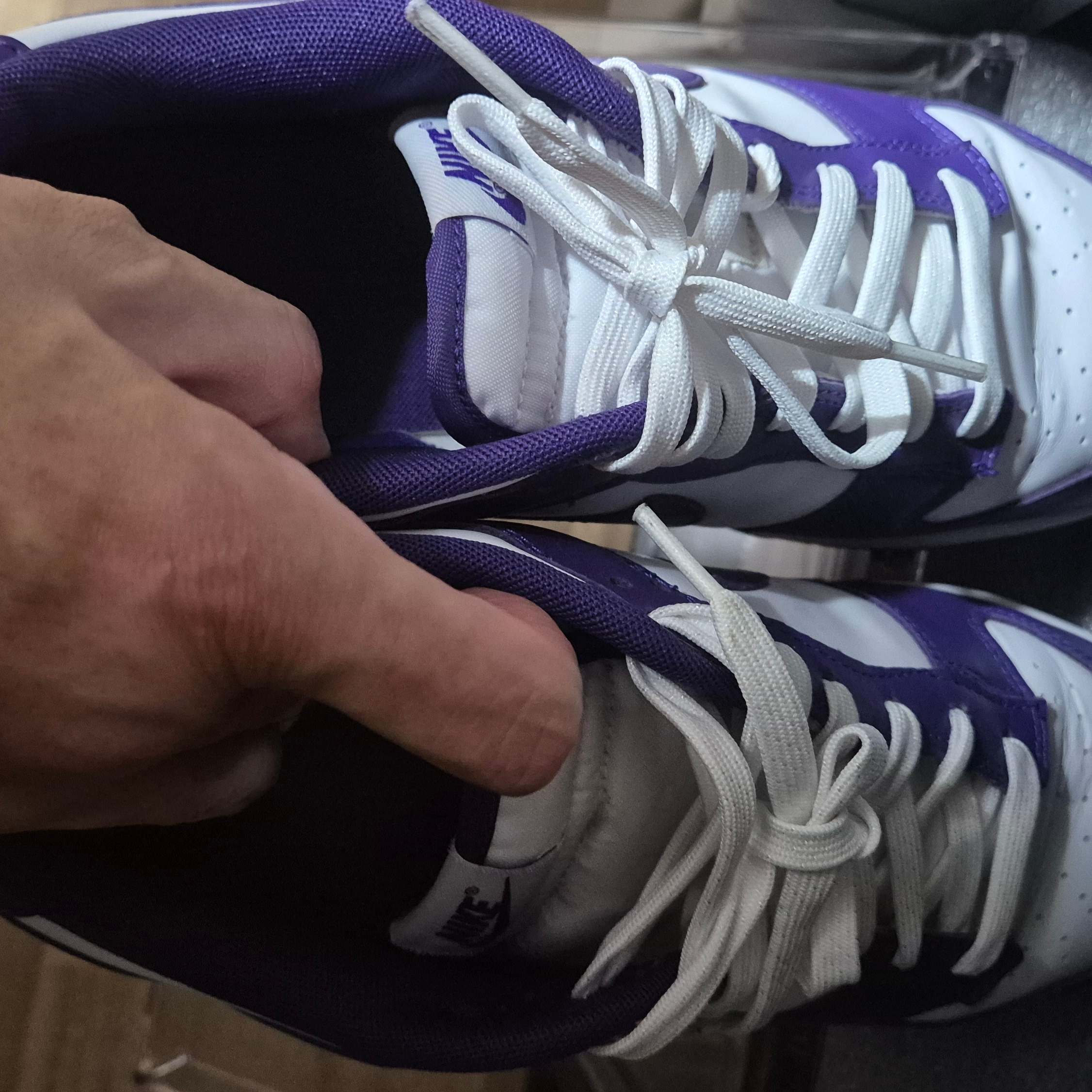 Nike Dunk Low Retro Championship Court Purple 착용 스타일