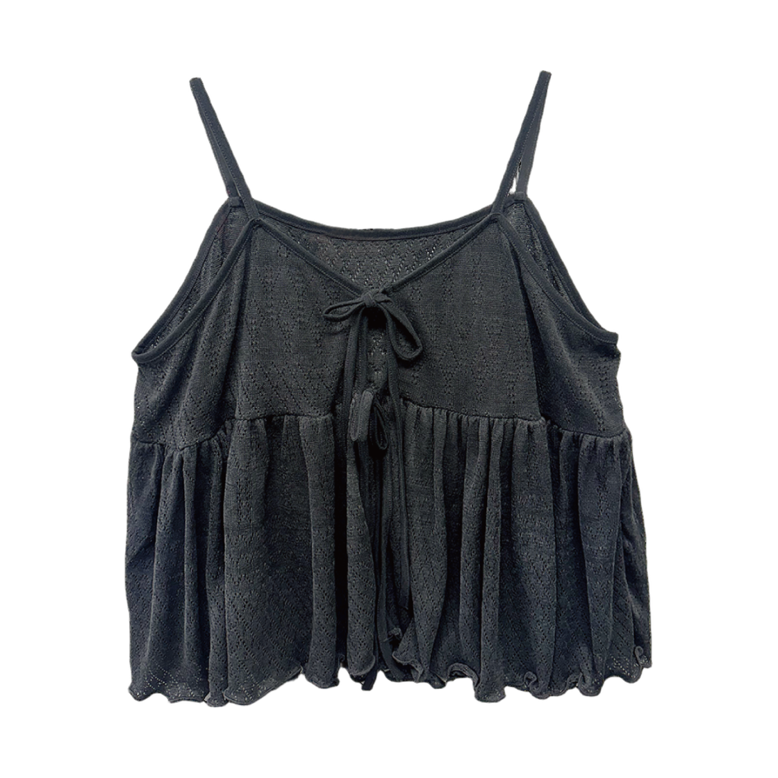 KM-2522-G Kasual Manual Lace Punching Sleeveless Dark Grey