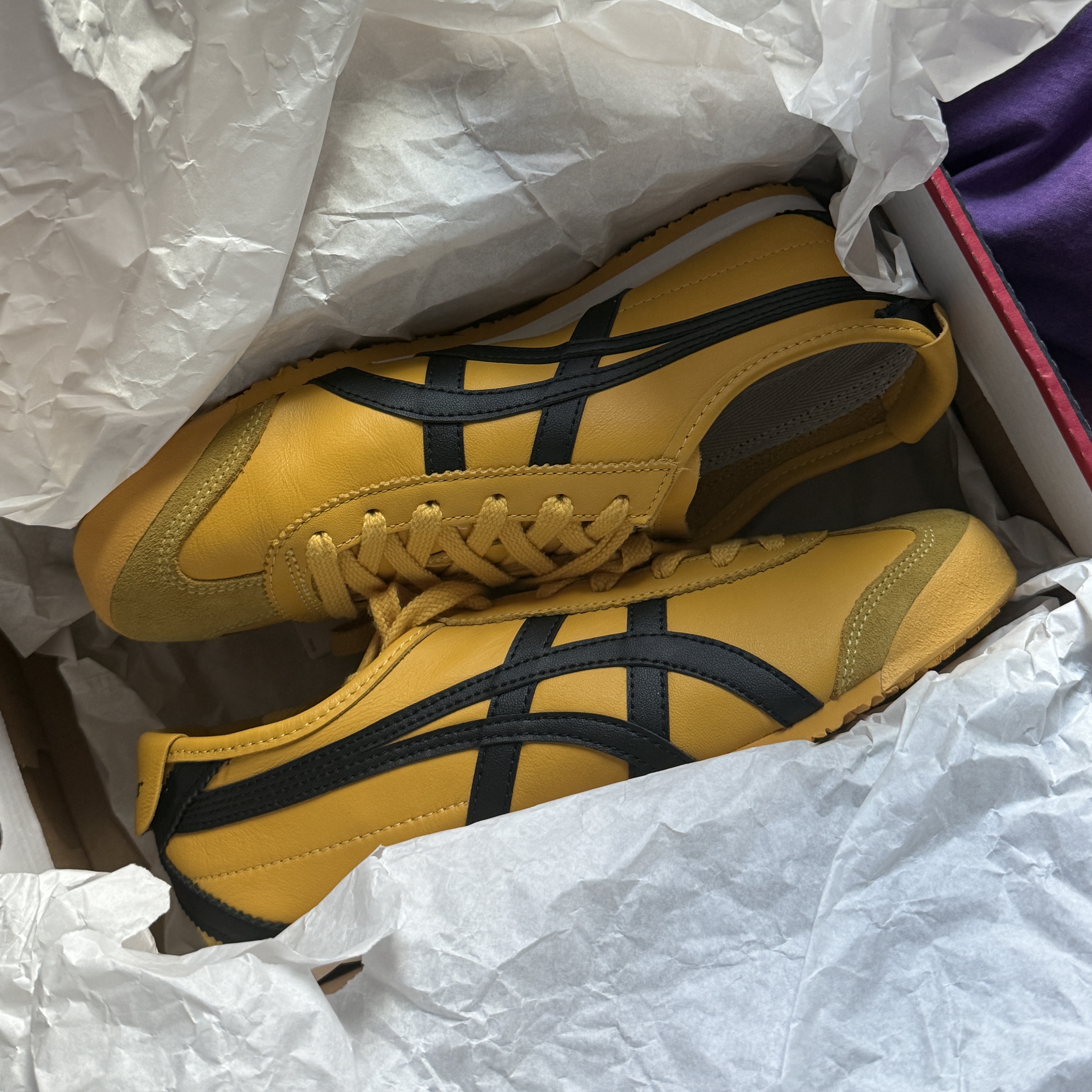 Onitsuka Tiger Mexico 66 Yellow Black 착용 스타일 - 1