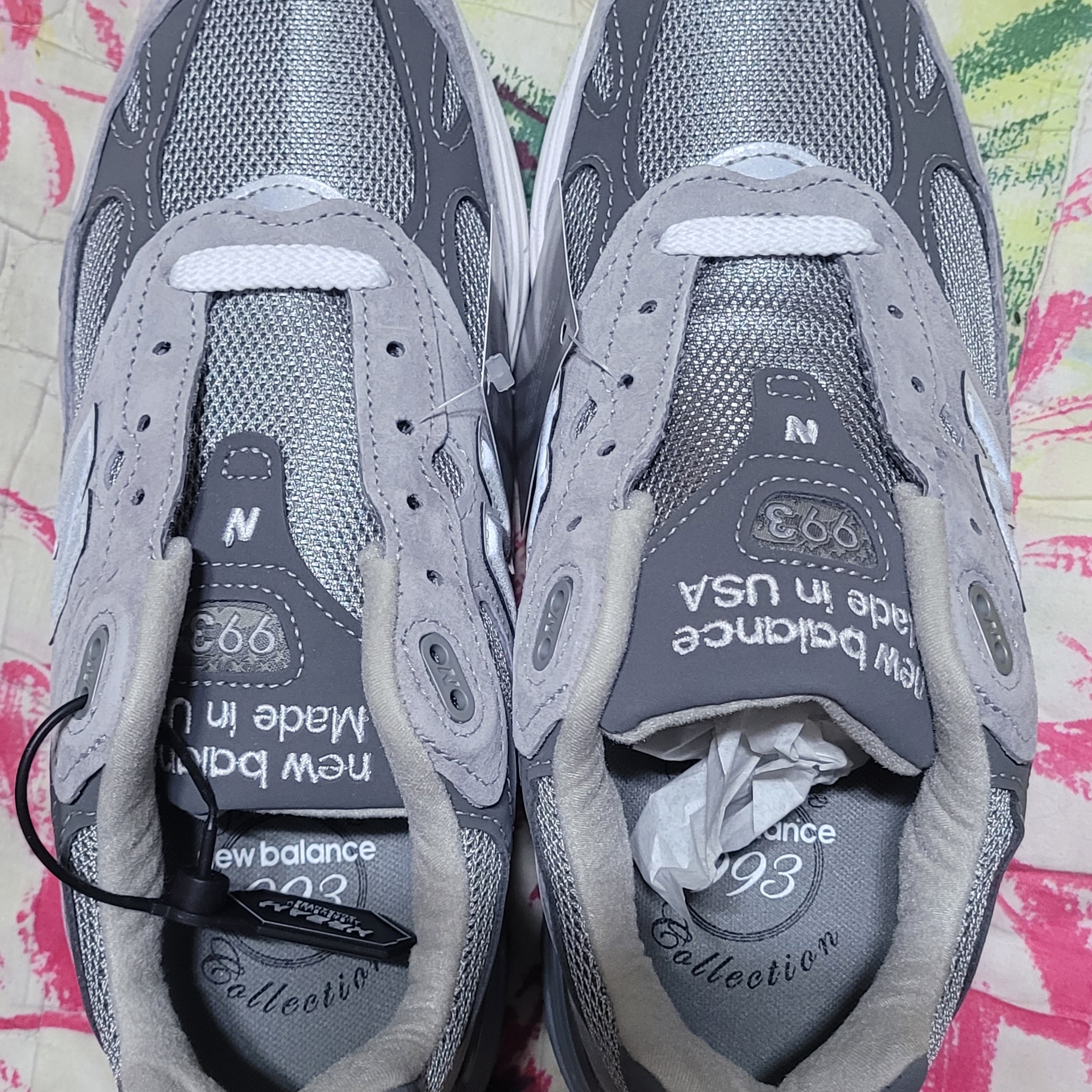 New Balance 993 Made in USA Grey - D Standard 착용 스타일 - 1