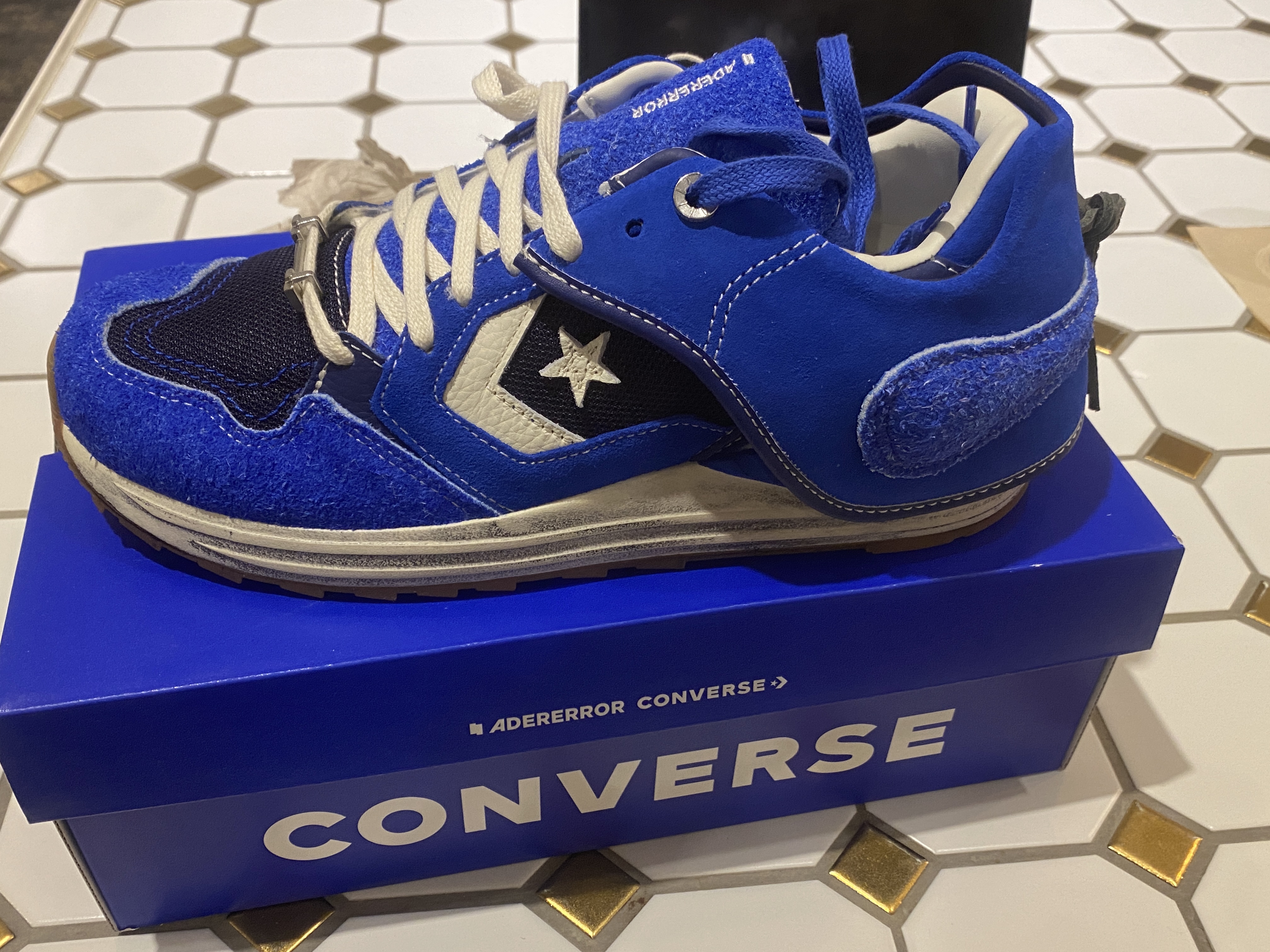 Converse x Ader Error Wave Trainer Blue 착용 스타일 - 3