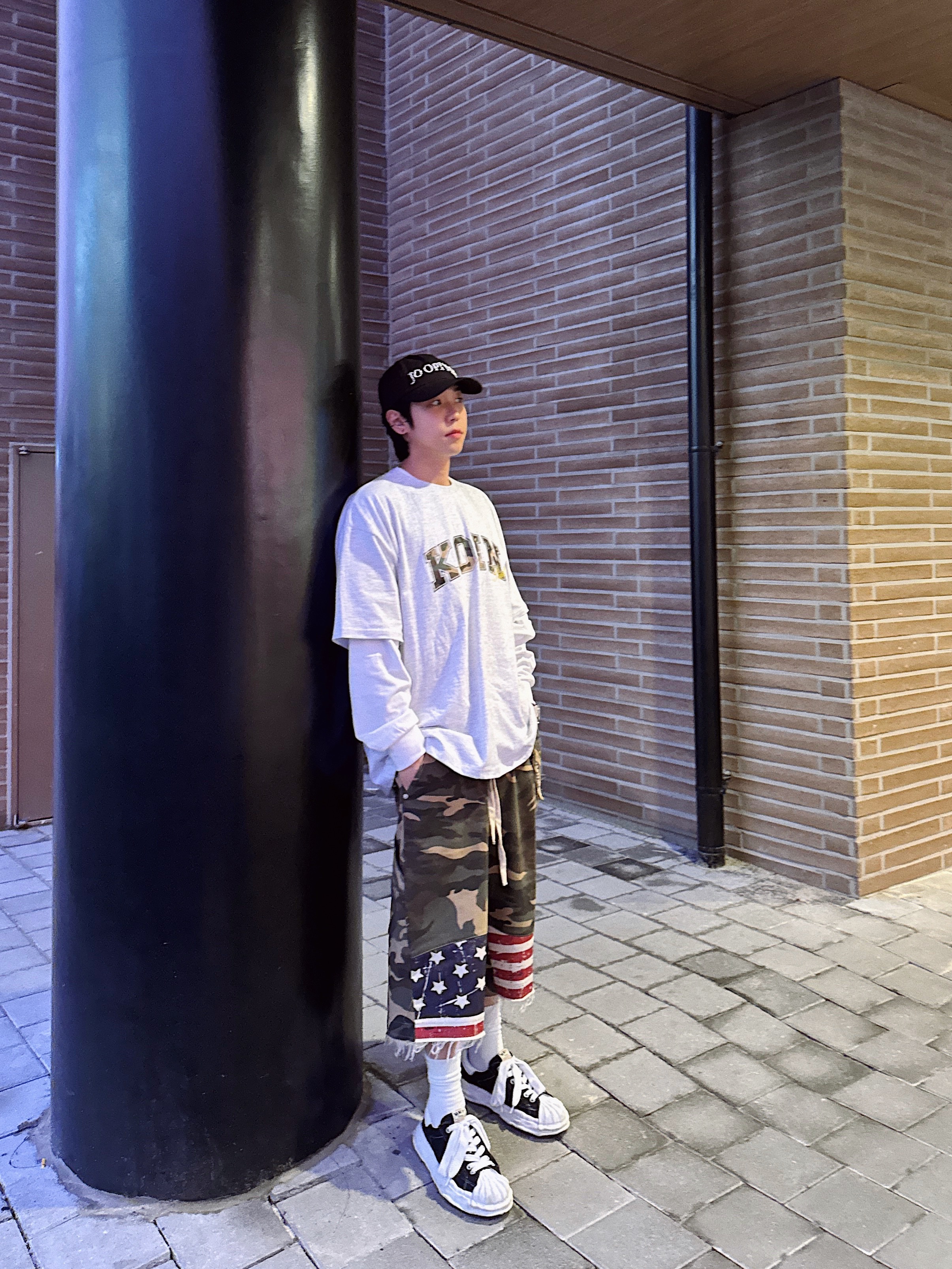 Post Archive Faction (Paf) x Joopiter Baseball Cap Black, Maison Mihara Yasuhiro Blakey OG Sole Canvas Low-top Sneakers Black White 착용 스타일 - 1