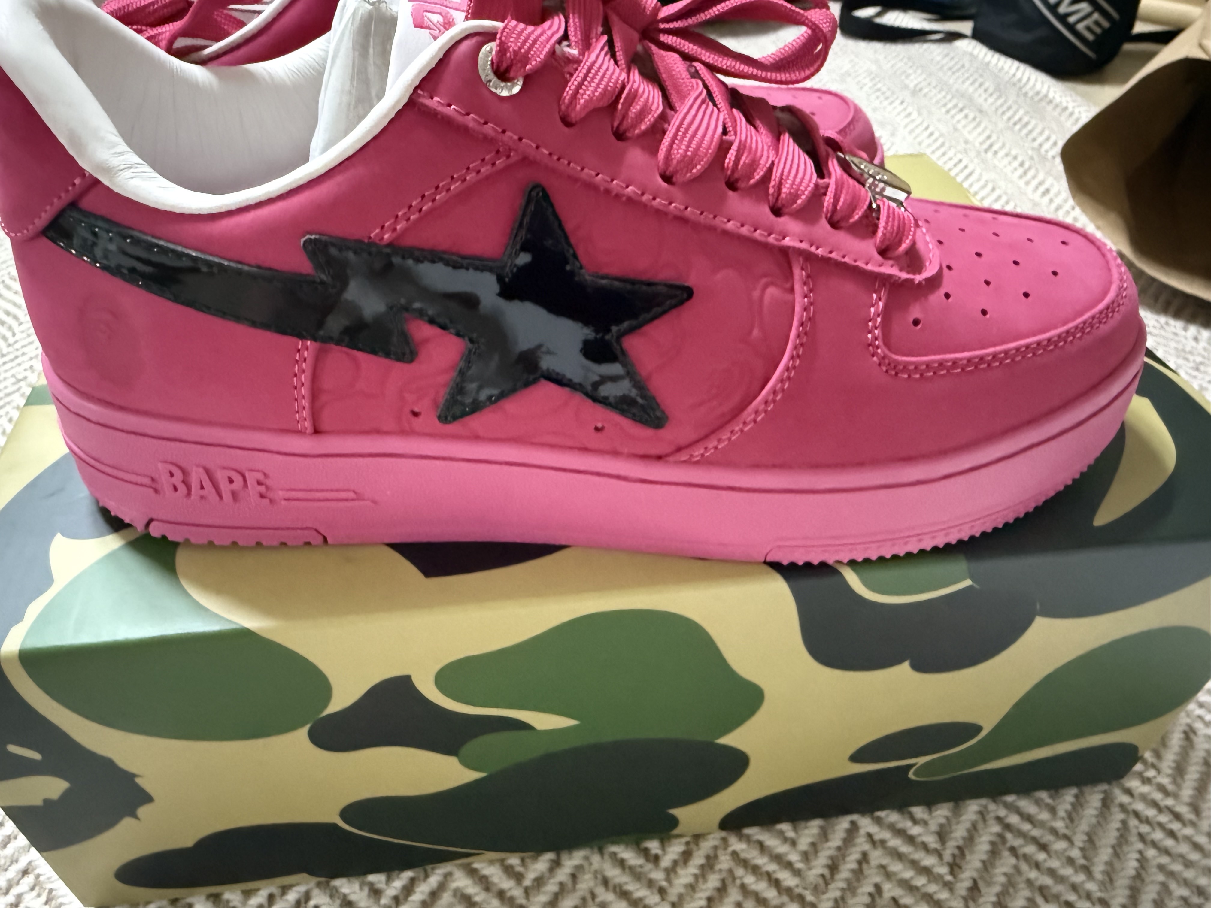 (W) BAPE Sta #4 Pink 착용 스타일