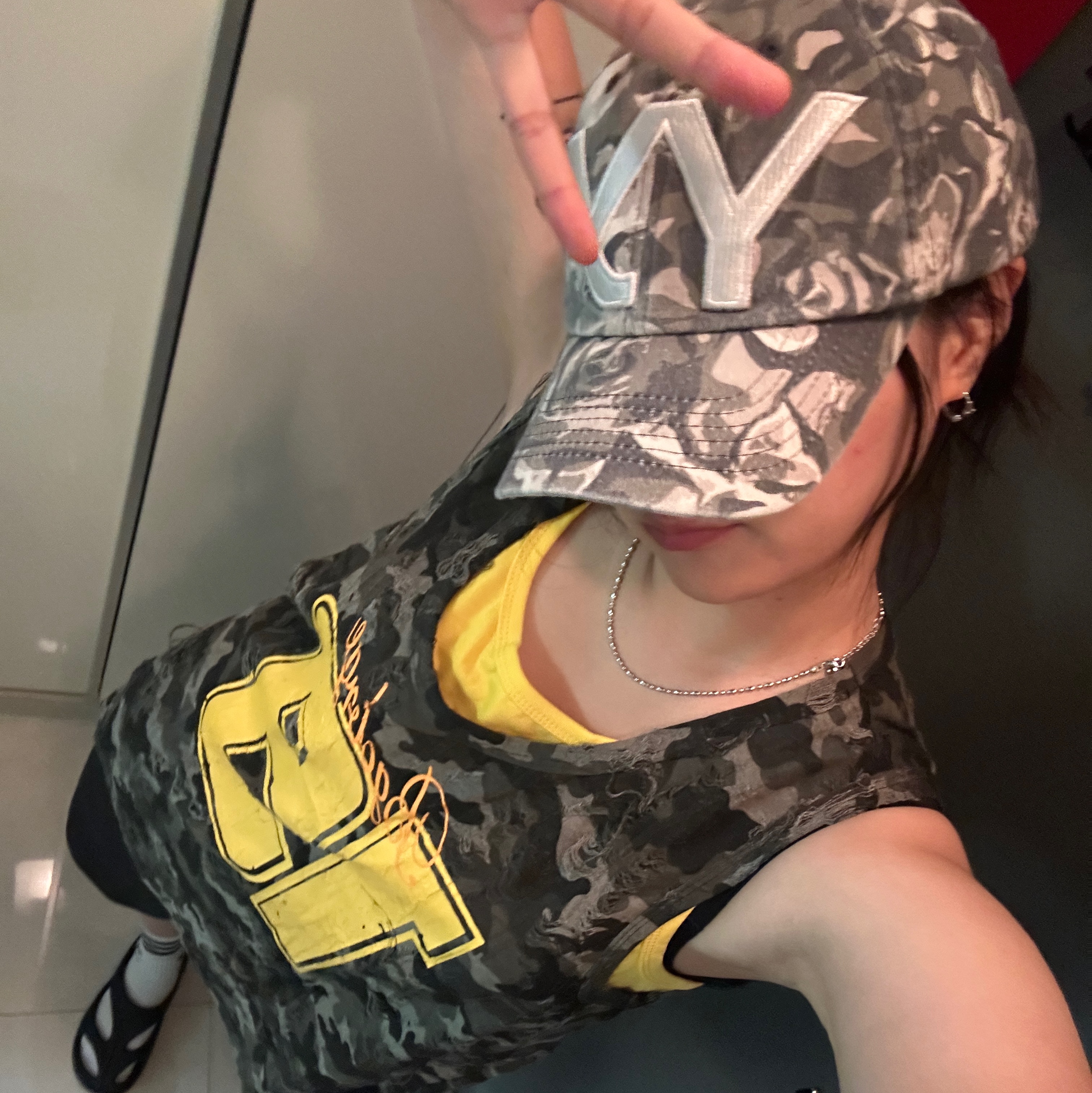 OPEN YY CAMO BALL CAP 오픈 와이와이 카모 캡 카키 오픈 와이와이 카모 캡 카키 | Open Yy | KREAM