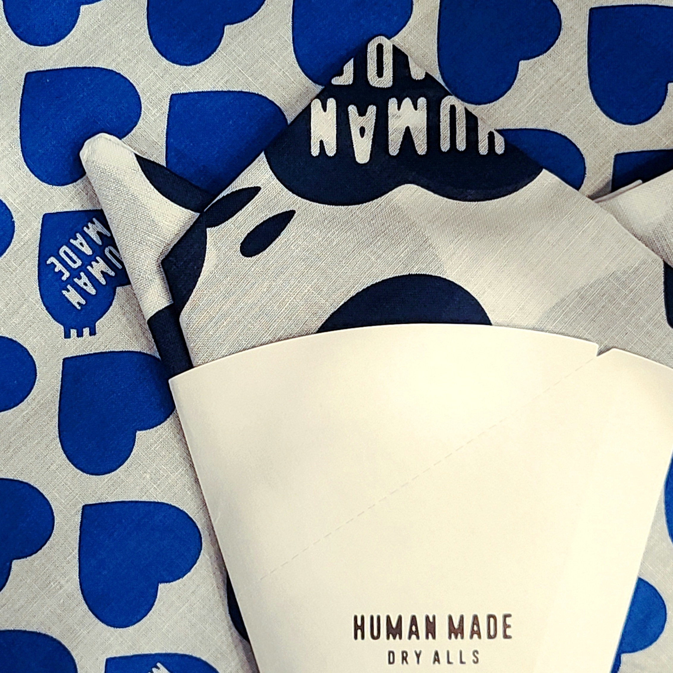 Human Made Heart Big Bandana Navy, Human Made Big Bandana #2 Navy 착용 스타일