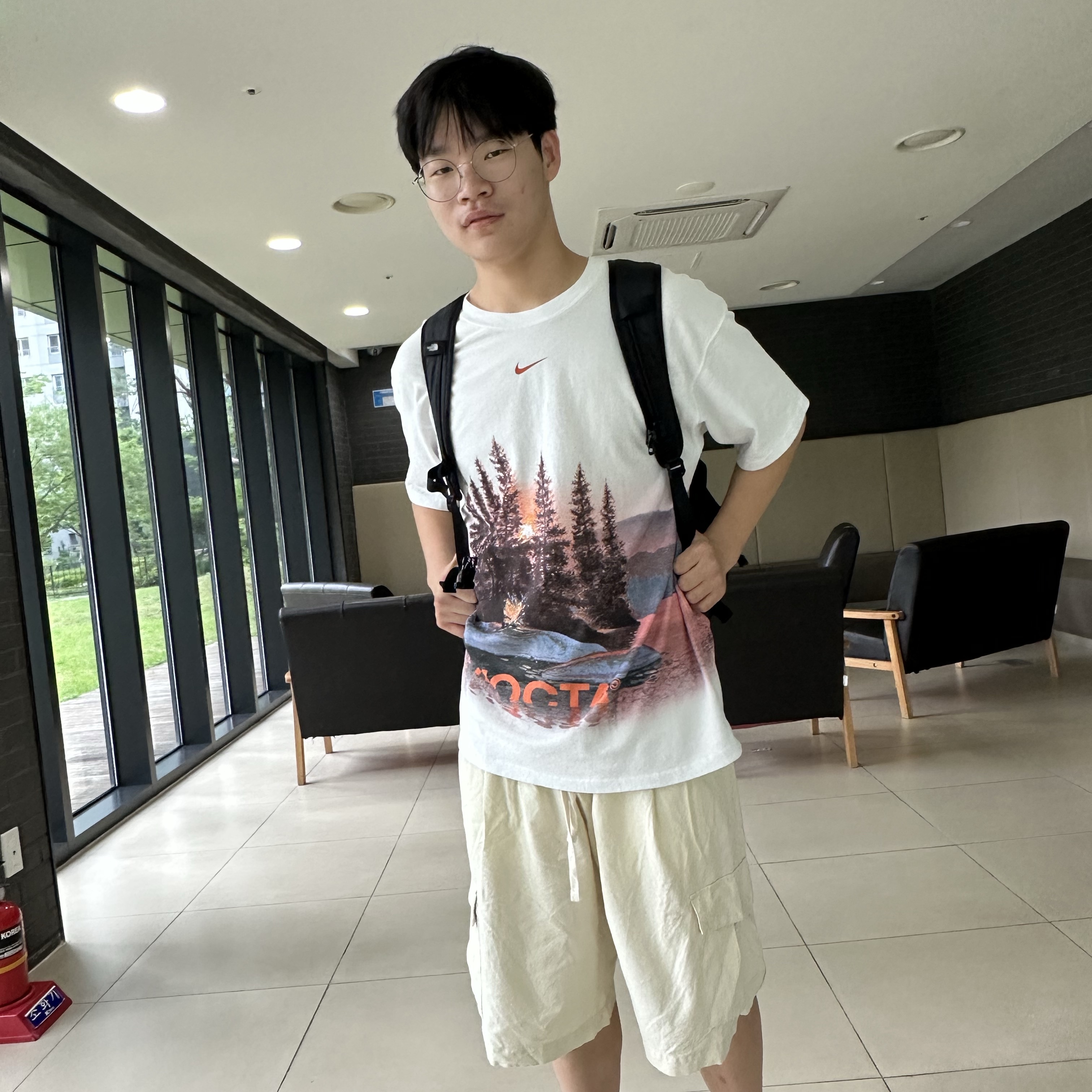 Nike x Drake Nocta Opal Reels Tee White (FV7865-100) 착용 스타일 - 1