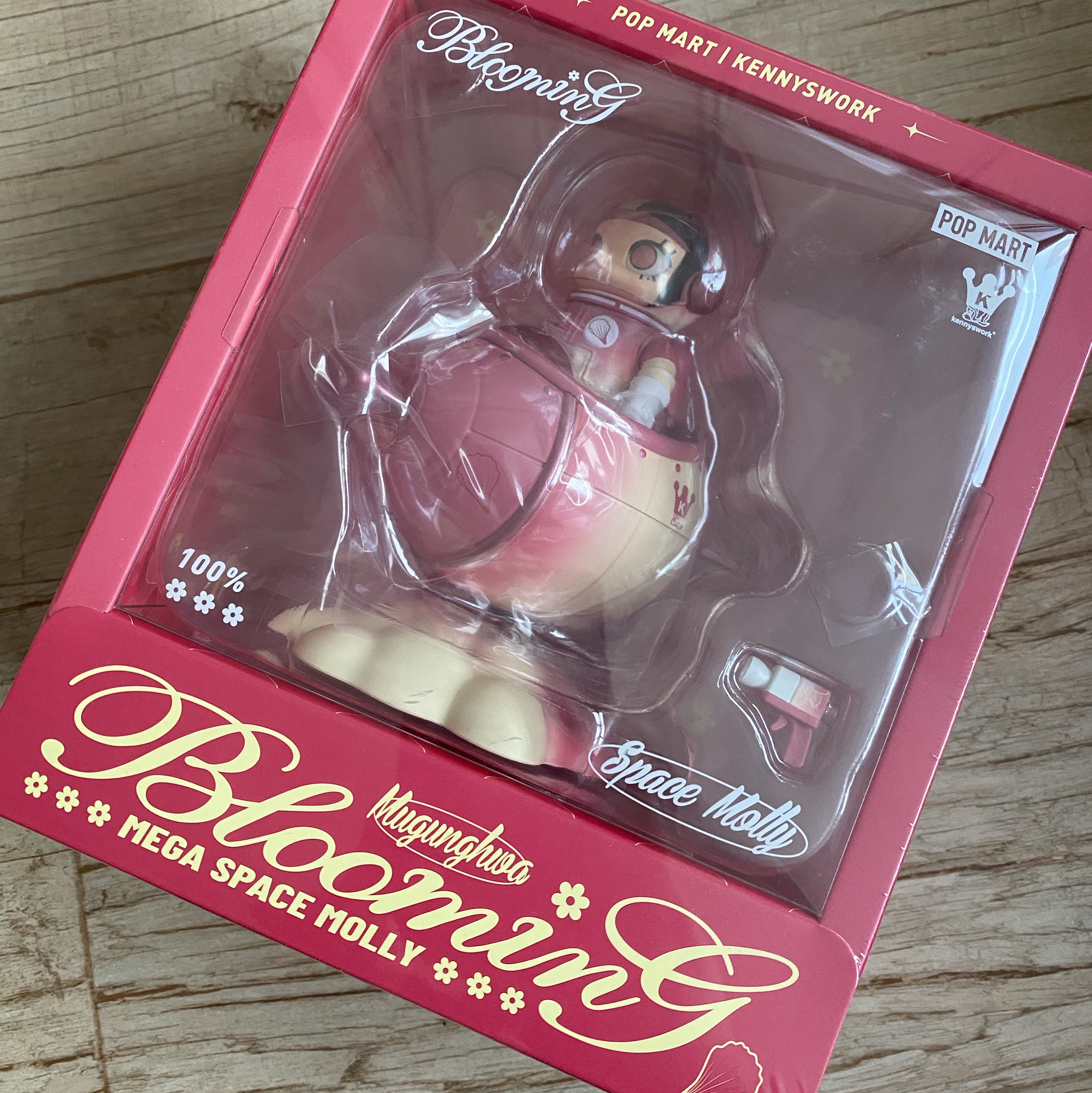 Pop Mart Mega Space Molly Blooming Series Mugunghwa 100%  - Korea Exclusive 착용 스타일
