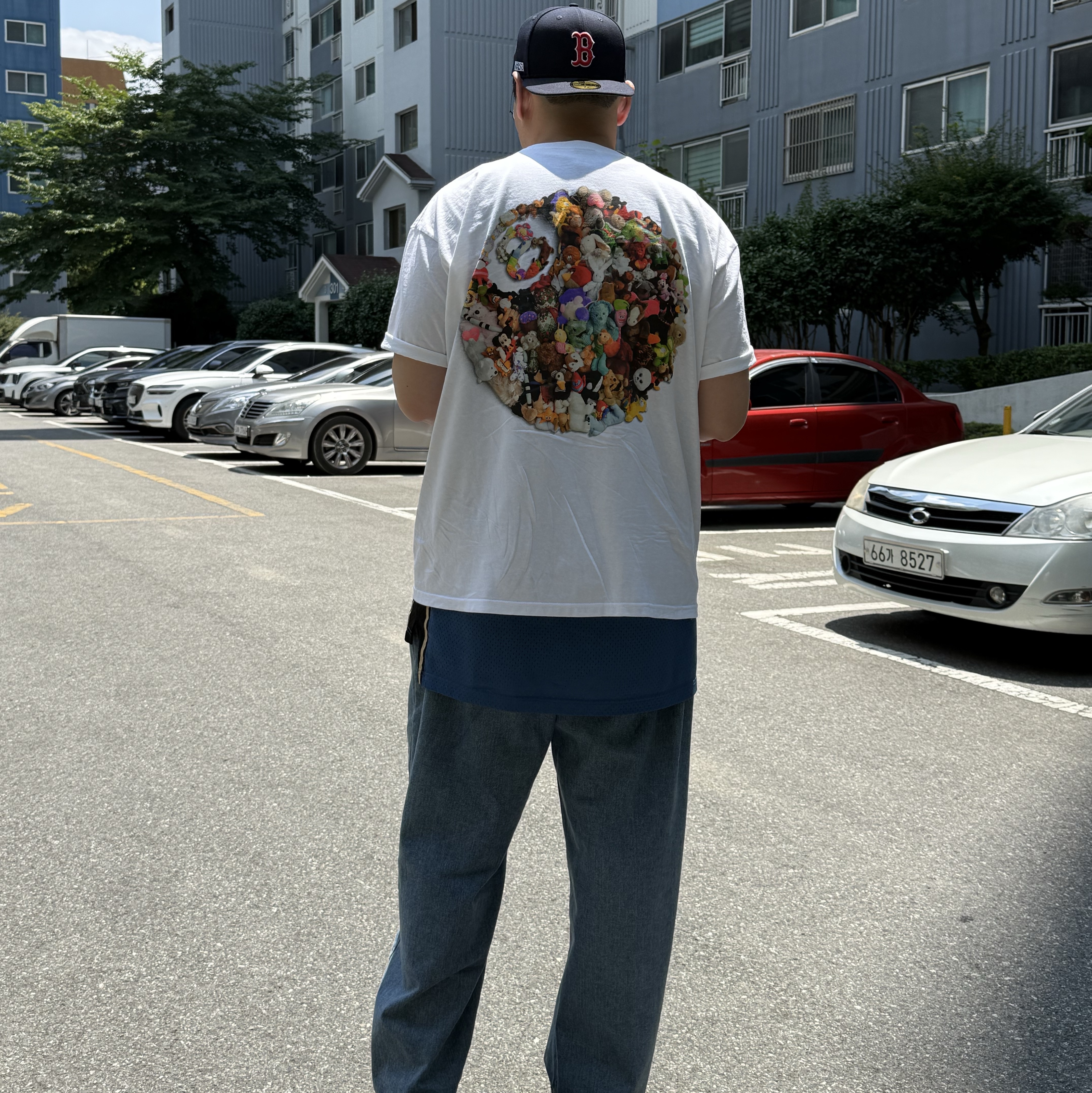 Stussy Plush T-Shirt White, New Era MLB 59Fifty Authentic Boston Red Sox Game Navy 착용 스타일